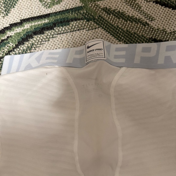 Nike Pro Compression Pants White Leggings Men’s Size Medium Stripe - Picture 5 of 5